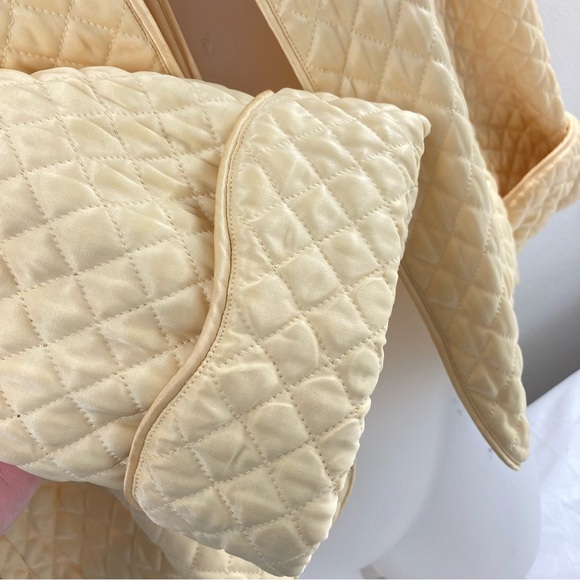 Vintage Barbizon Satin Quilted Bed Jacket 1950's Puffett - Picture 14 of 17